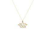 925 Sterling Silver Lotus Flower Necklace