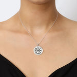 925 Sterling Silver Vegvisir Rune Necklace