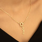 925 Sterling Silver Paperclip Chain Necklace With Name,