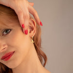 925 Sterling Silver Initial Earring