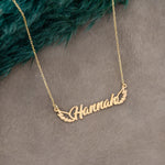 925 Sterling Silver Wing Name Necklace