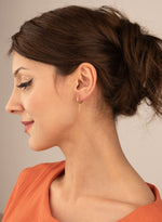 925 Sterling Silver Hoop Blade Earrings