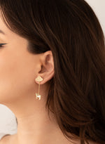 925 Sterling Silver Alien And Cow Earrings