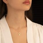925 Sterling Silver Female Symbol Necklace