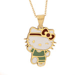925 Sterling Silver Yeşil Hello Kitty