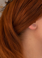 925 Sterling Silver Enamel Kiss Earrings