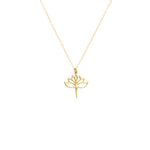 925 Sterling Silver Lotus Flower Necklace,