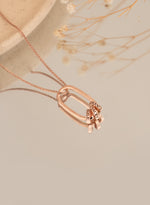 925 Sterling Silver Unique Paperclip Necklace With Birthstone