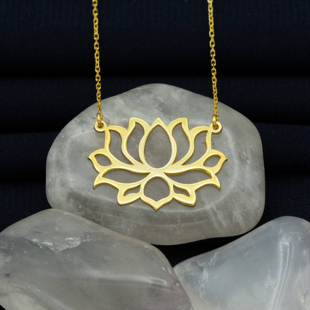 925 Sterling Silver Lotus Flower Necklace