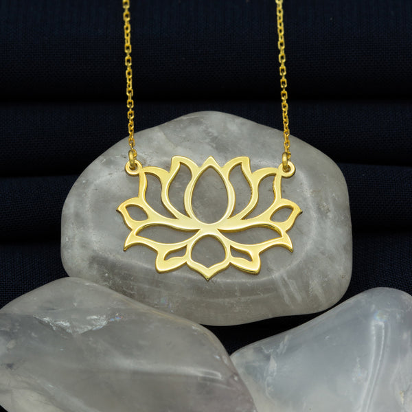 925 Sterling Silver Lotus Flower Necklace