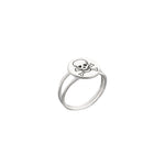 925 Sterling Silver Disc Skull Ring