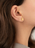 925 Sterling Silver Snowflake Studs Earrings