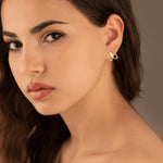 925 Sterling Silver Ear Jacket Double Leaf Earrings