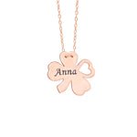 925 Sterling Silver Custom Four Leaf Clover Necklace