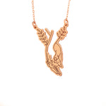 925 Sterling Silver Lover Hand Necklace