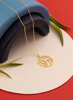 925 Sterling Silver Volleyball Charm Necklace