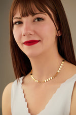 925 Sterling Silver Sequin Necklace