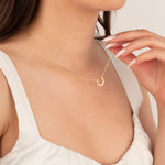925 Sterling Silver Horseshoe Name Necklace