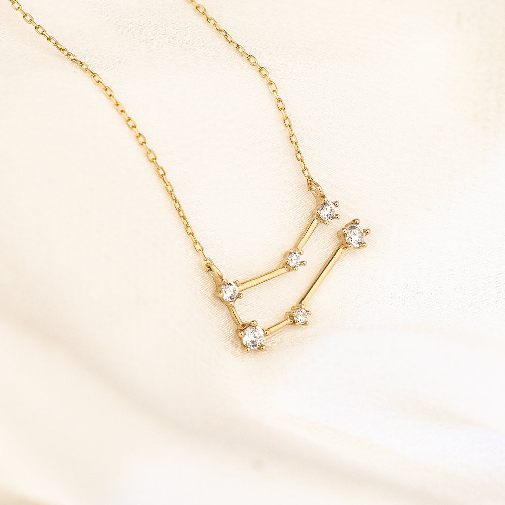 925 Sterling Silver Boğa Burcu Star Hari̇tasi Necklace Nsp50031-2