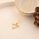 925 Sterling Silver Ters Üçgen Necklace