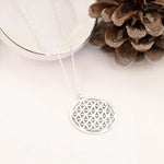 925 Sterling Silver Yaşam Çi̇çeği̇ Necklace