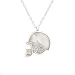 925 Sterling Silver Football Helmet Necklace