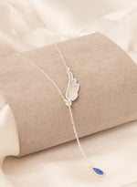 925 Sterling Silver Wing Lariat Necklace