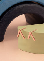 925 Sterling Silver Chevron Studs