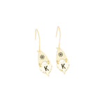925 Sterling Silver Xmas Santa Claus Drop Earrings