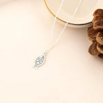 925 Sterling Silver Kazımalı Balık Necklace