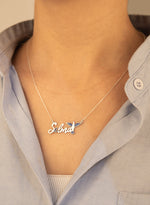 925 Sterling Silver Enamel Hand-Painted Anka Kuşu İsim Necklace