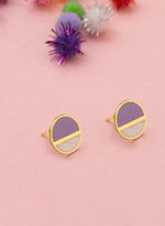 925 Sterling Silver Two Colours Round Threader Earrings