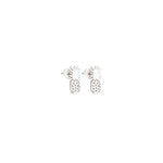 925 Sterling Silver Tiny Peace Pineapple Earrings
