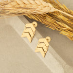 925 Sterling Silver Chevron Arrow Earring