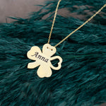 925 Sterling Silver Custom Four Leaf Clover Necklace