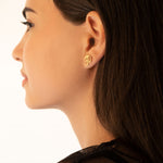 925 Sterling Silver Om Studs 425