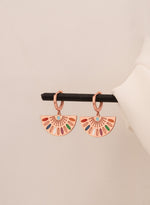 925 Sterling Silver Enamel African Earrings