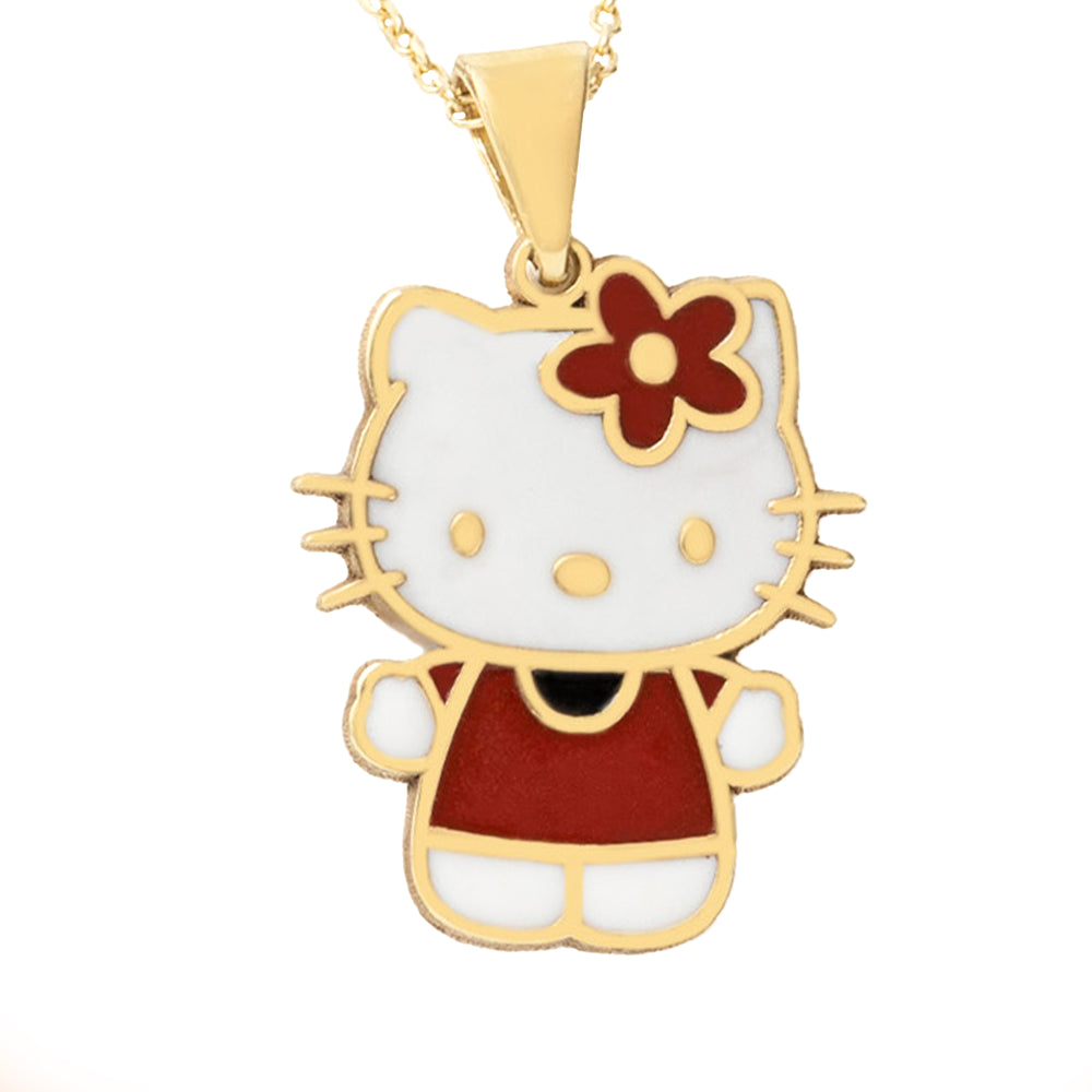 925 Sterling Silver Kırmızı Hello Kitty