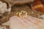 925 Sterling Silver Five Leaf Hollow Clover Studs
