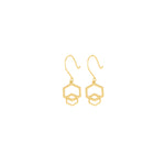 925 Sterling Silver Unique Double Hexagon Drop Earrings