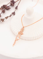 925 Sterling Silver Birth Flower Name Necklace