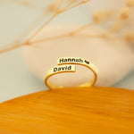 925 Sterling Silver Adjustable Two Name Wrap Ring