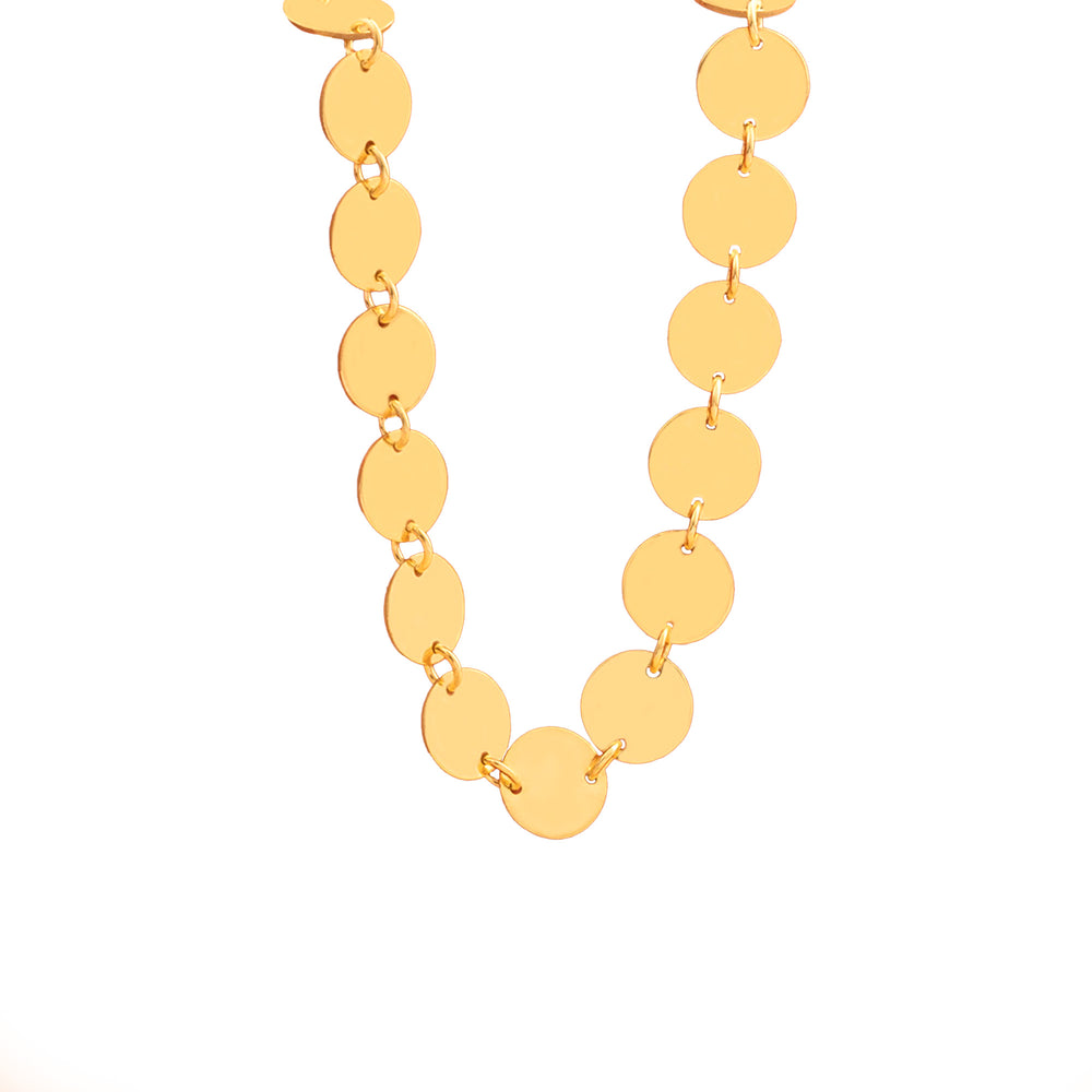 925 Sterling Silver Sequin Necklace