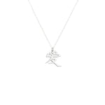 925 Sterling Silver Chinese Love Symbol Necklace