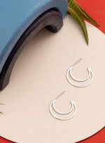 925 Sterling Silver Moon Earrings