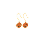 925 Sterling Silver Enamel Pumpkin Earrings,