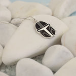 925 Sterling Silver Electronic Helmet Necklace