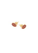 925 Sterling Silver Enamel Kiss Earrings