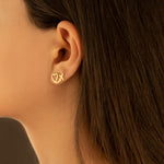 925 Sterling Silver Heart With Plane Earring