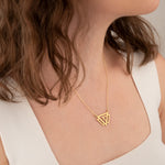 925 Sterling Silver Triple Triangle Necklace